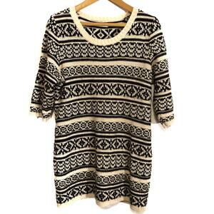 Maurices 1/2 length sleeve pullover sweater long neutral soft black XL 14-16